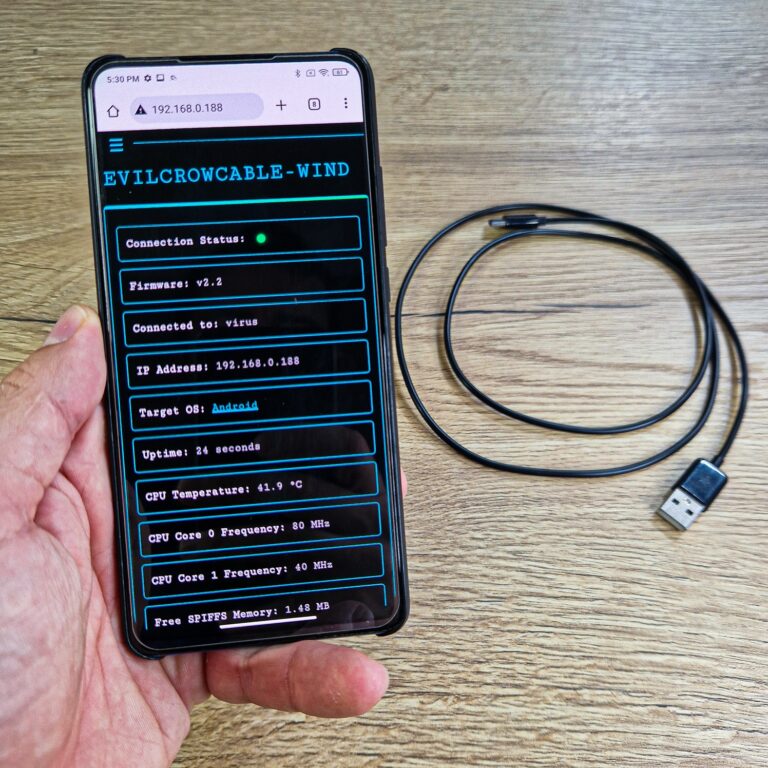 Plug, Play, Pwn: Hacking with Evil Crow Cable Wind
